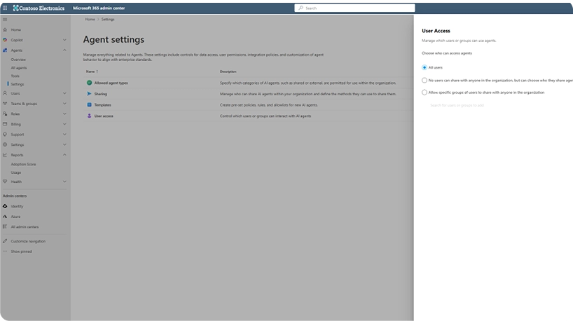 Manage who can access agents
