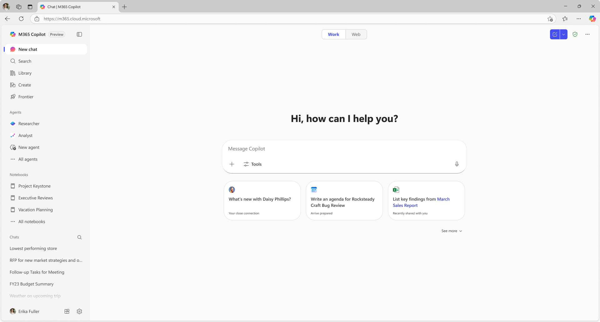 Copilot app navigation pane update